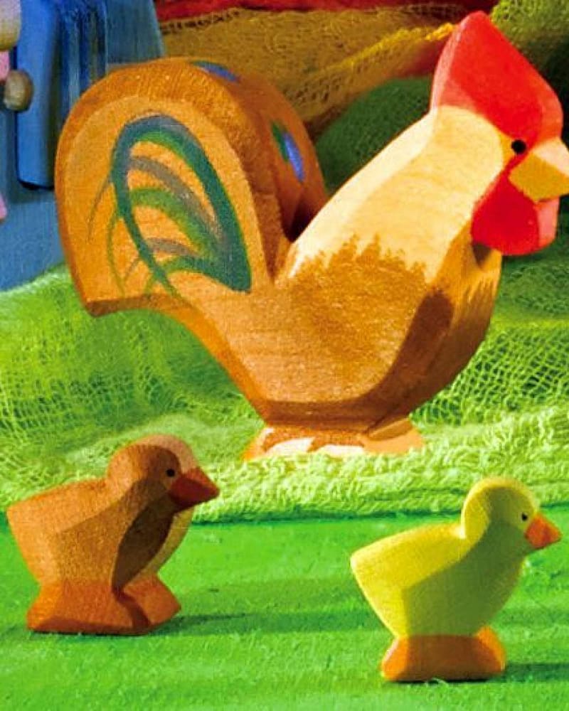 Kylling - Håndlaget Trefigur | Bondegård Leke, Kylling