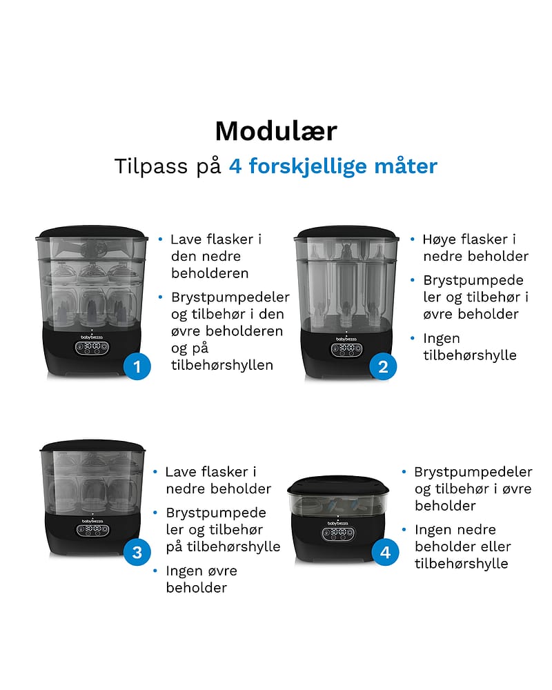 Baby Brezza Sterilizer Dryer Advanced | Sterilisator med Tørk - Stor