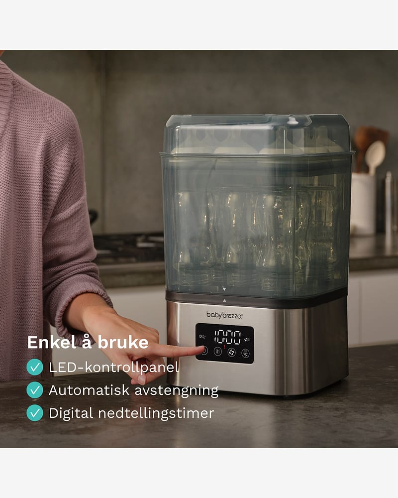 Baby Brezza SuperQuick Sterilizer Dryer på 10 min | Sterilisator med Tørk på 10 min