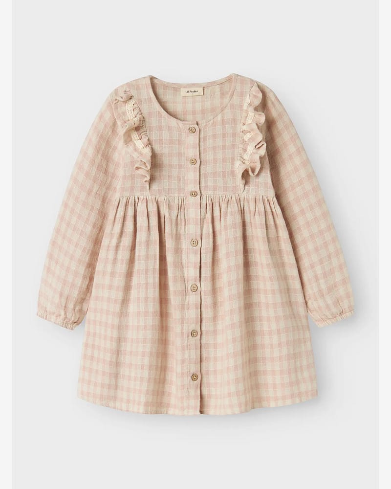 Kjole Barn M/ Volanger - 55% Lin, 45% ECOVERY | Dagmar