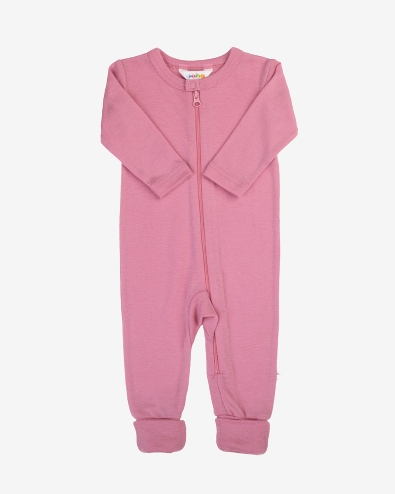 Ullpysj Heldress M/ glidelås og trylleføtter - 100% Merino | Basic