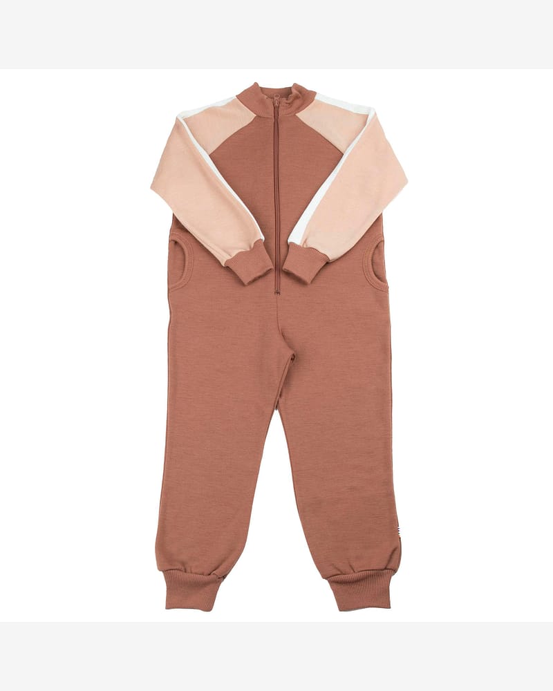 Ulldress i glatt ullfleece - Jumpsuit m/ Glidelås