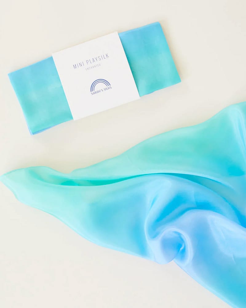 Lekesilke Liten, 53x53 - 100% Silke | Enchanted Mini Playsilk