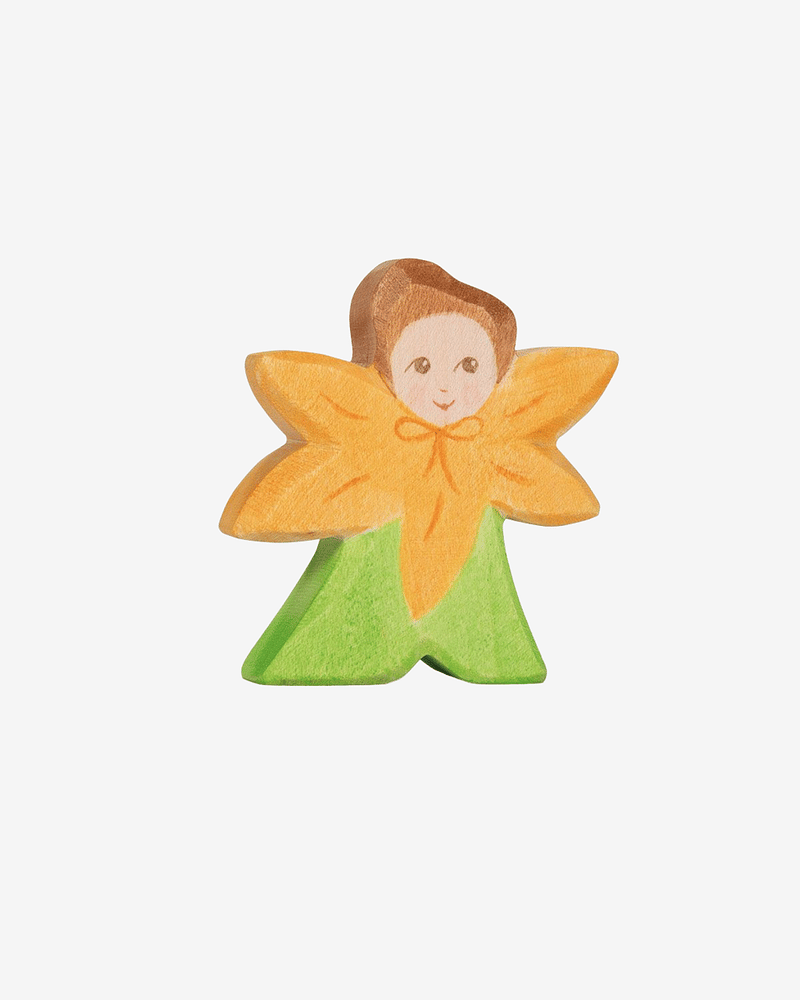 Blåmsterbarn - Håndlaget Trefigur | Flower Child Calendula