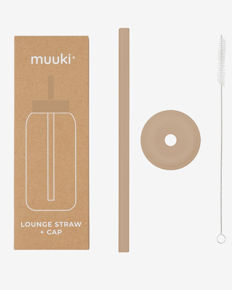 Flaskelokk m/ Sugerør til Muuki Daily Bottle - Lounge Straw + Cap