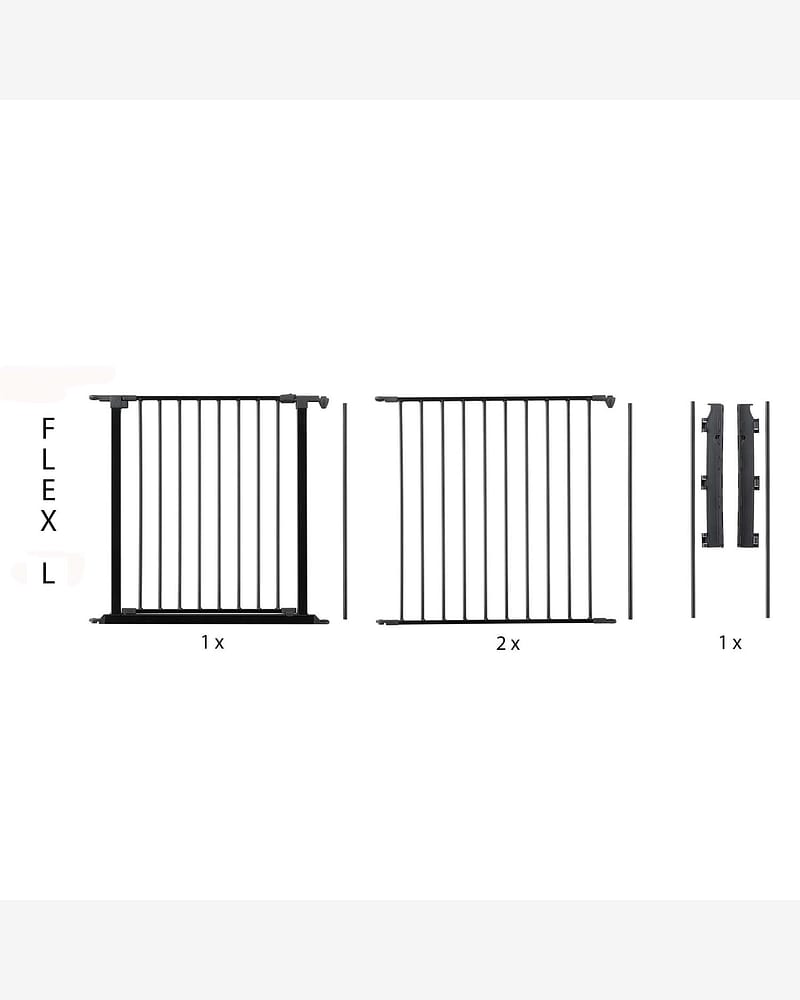 Barnegrind Flex L - Vegghengt Sikkerhetsgrind 90 til 223cm - Utvidbart System