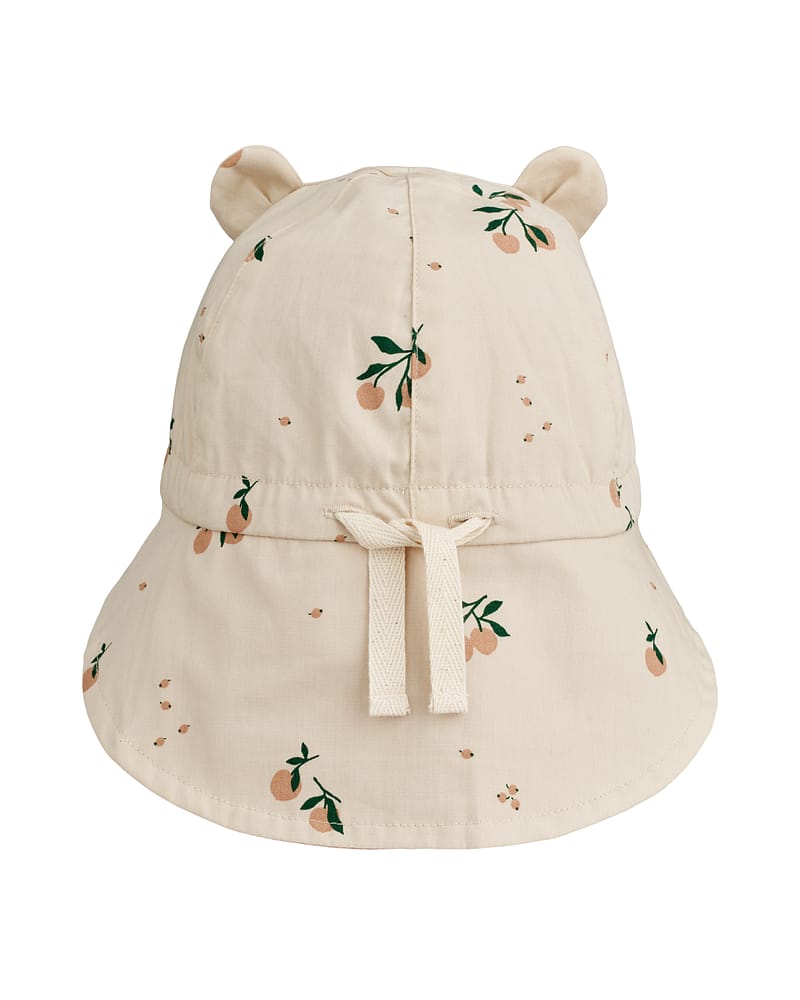 Solhatt m/ Nakkeskygge - Reversibel, 100% Øko Bomull | Gorm