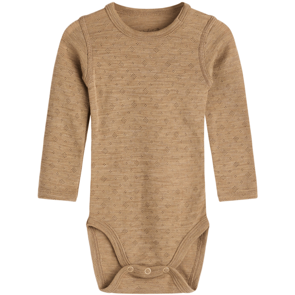 Body Pointelle – 85% Merino, 15% Silke | HCBirki, Beige - Biscuit