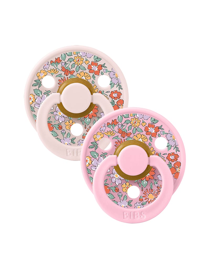 BIBS x Liberty Smokk 2pk, Round - Rund, Naturgummi