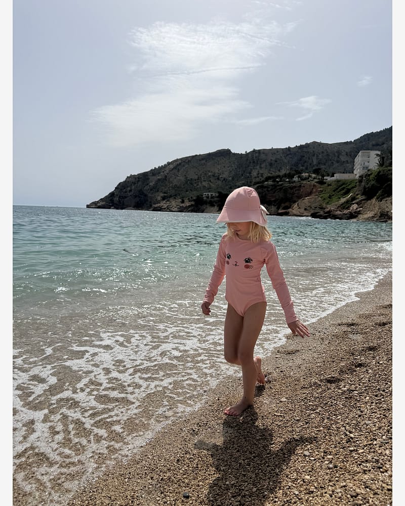 Badehatt m/ Stor Brem & Katteører - UPF 40+ | Kitty Swim Hat