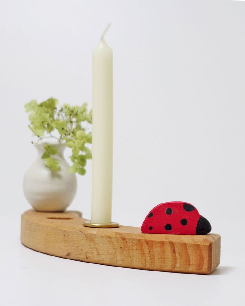 Marihøne til Bursdagsring | Figur Grimms Lysestake