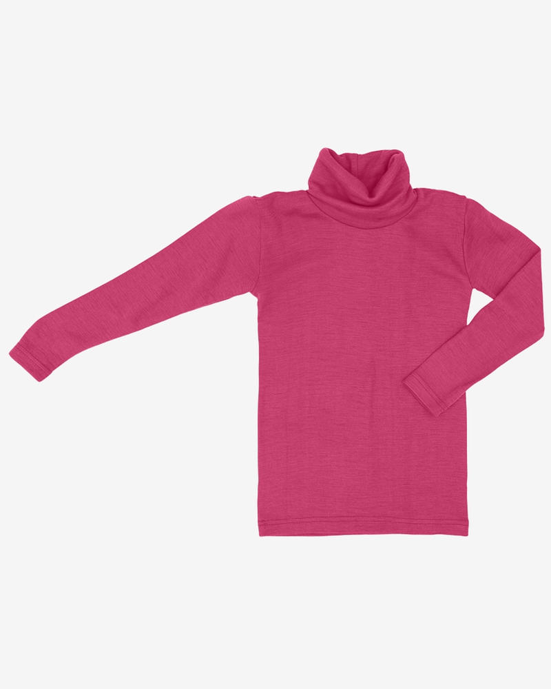 Ulltrøye med Turtleneck - 70% Merino 30% Silke - Ubehandlet Ull