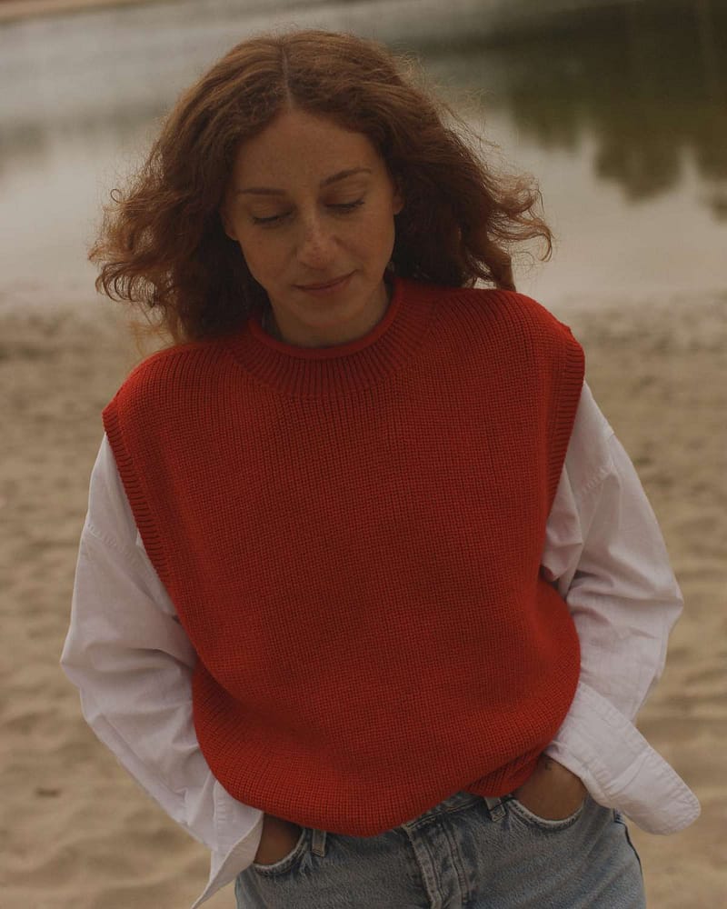 Ullvest Dame - Strikket 100% Merino, Ubehandlet ull | Helle Adult