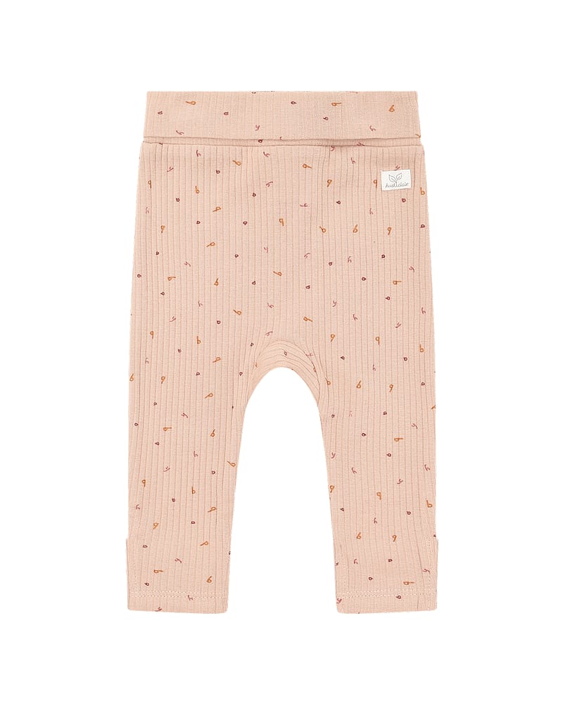 Leggings Baby m/ dobbelt liv & trylleføtter - Øko Bomull | Luca Letter Aop