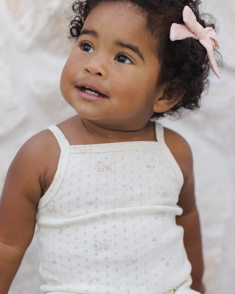 Topp & Shorts Sett - Øko Bomull, Pointelle | Tank + Shortie Set