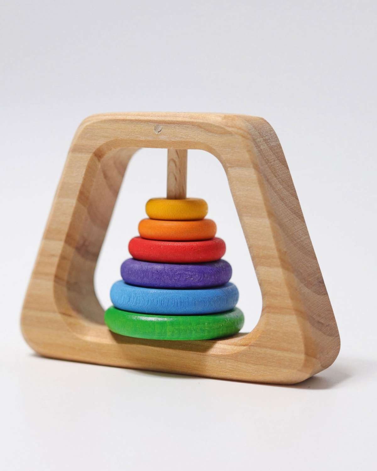 Grimms Rangle i Tre m/ Regnbue ringer | Rattle Pyramide