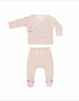 Wrap top + Footed pant set