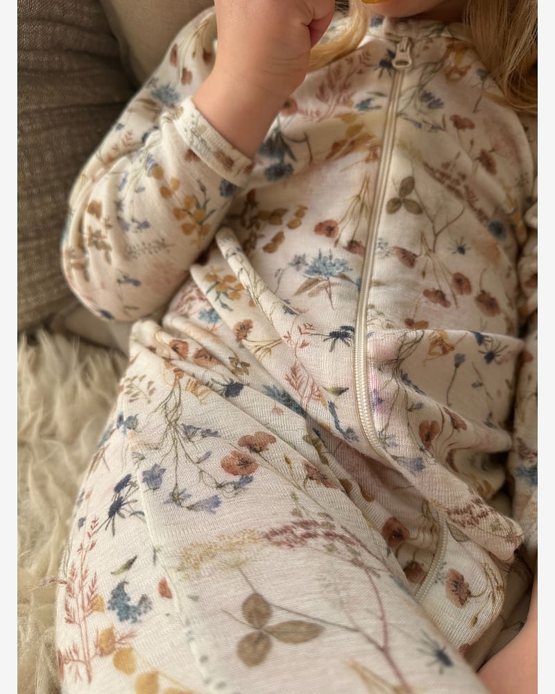 Ullpysj Heldress M/ glidelås og trylleføtter - 100% Merino | Basic