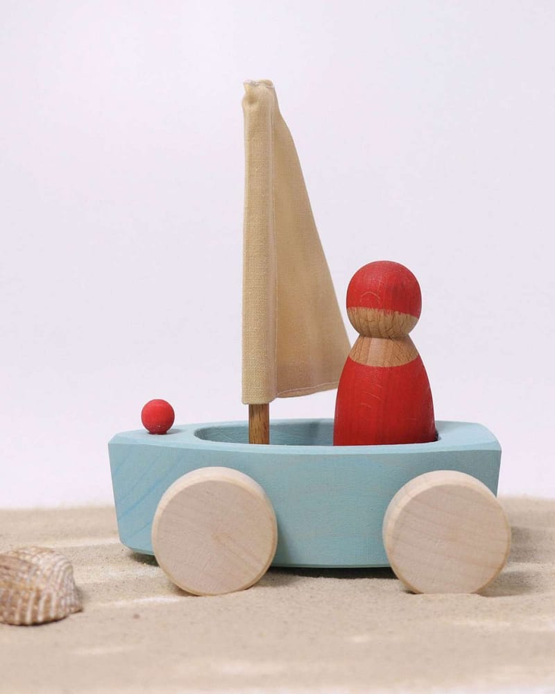 Lekebil og Båt 2i1 - Treleke som Flyter på Vann | Little Land Yacht