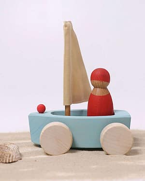 Lyseblå m/ Rød Figur