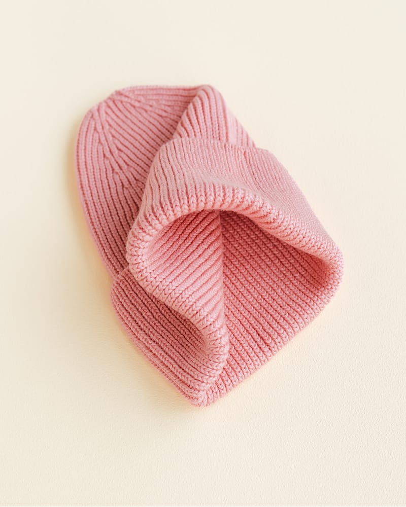 Ull Beanie barn - 100% Merino, Ubehandlet | Ribb lue Fonzie