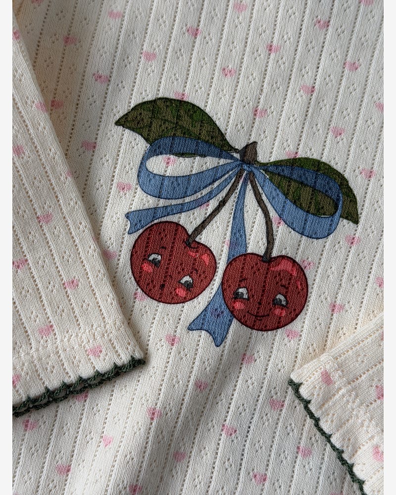 Body m/ Print - 100% Øko Bomull, Pointelle | Minnie Body GOTS