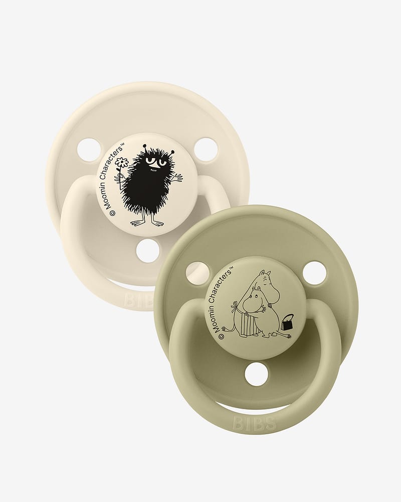 BIBS x Moomin Smokk De Lux 2pk – Rund, SIlikon | Stinky