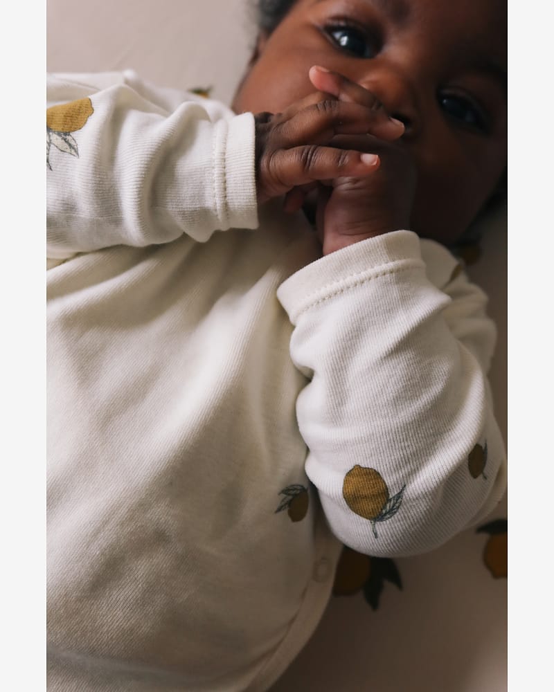 Omslagsbody Langarmet - 100% Økologisk Bomull | Newborn Body GOTS