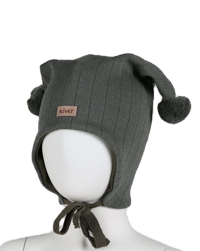 Knytelue Ull m/ Bomullsjersey fôr og Vindstopper | Ubehandlet Ull