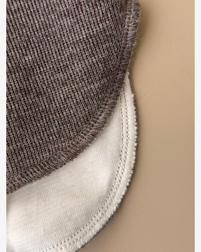 Balaclava Ull m/ Bomullsjersey fôr og Vindstopper | Ubehandlet Ull