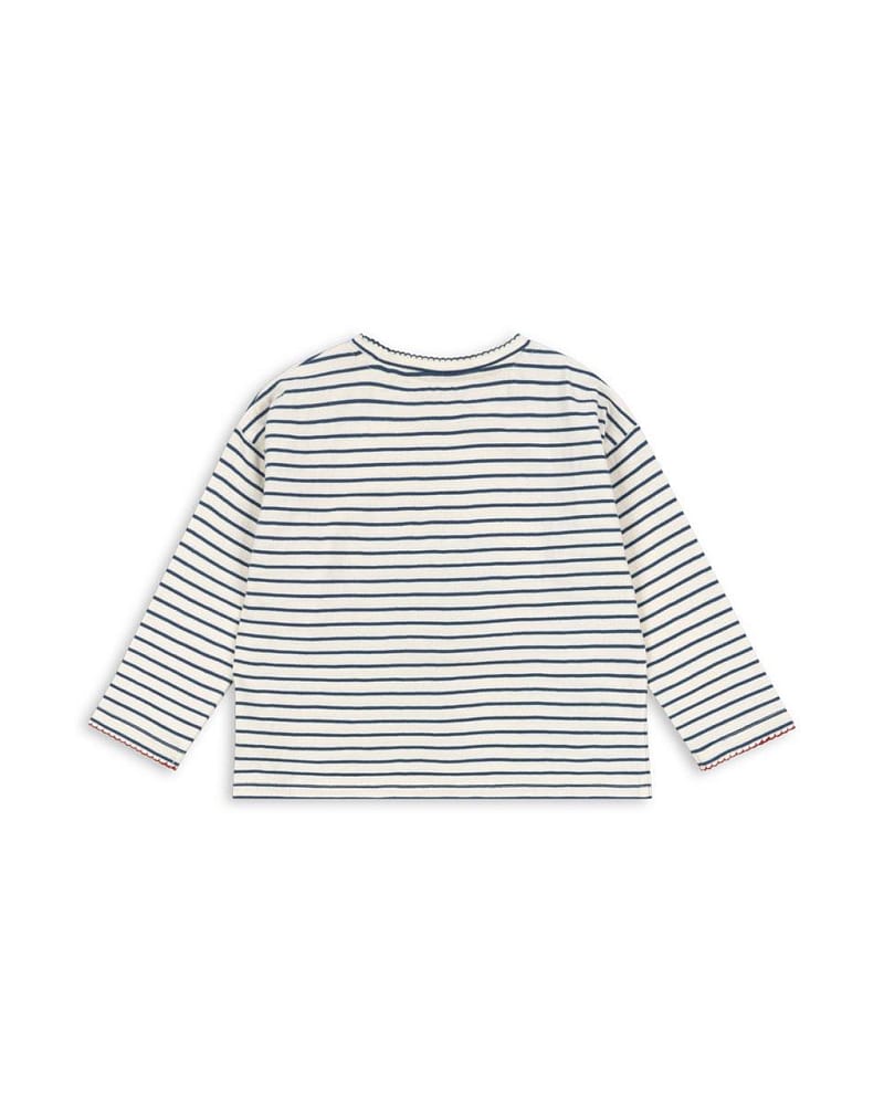 Bluse med Print & Glitter Paljetter - 100% Øko Bomull | Lin LS Tee