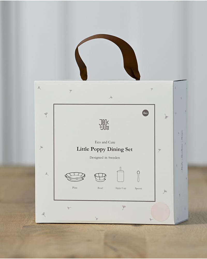 Spisesett Baby 4pk - 100% Silikon | Little Poppy Dining Set