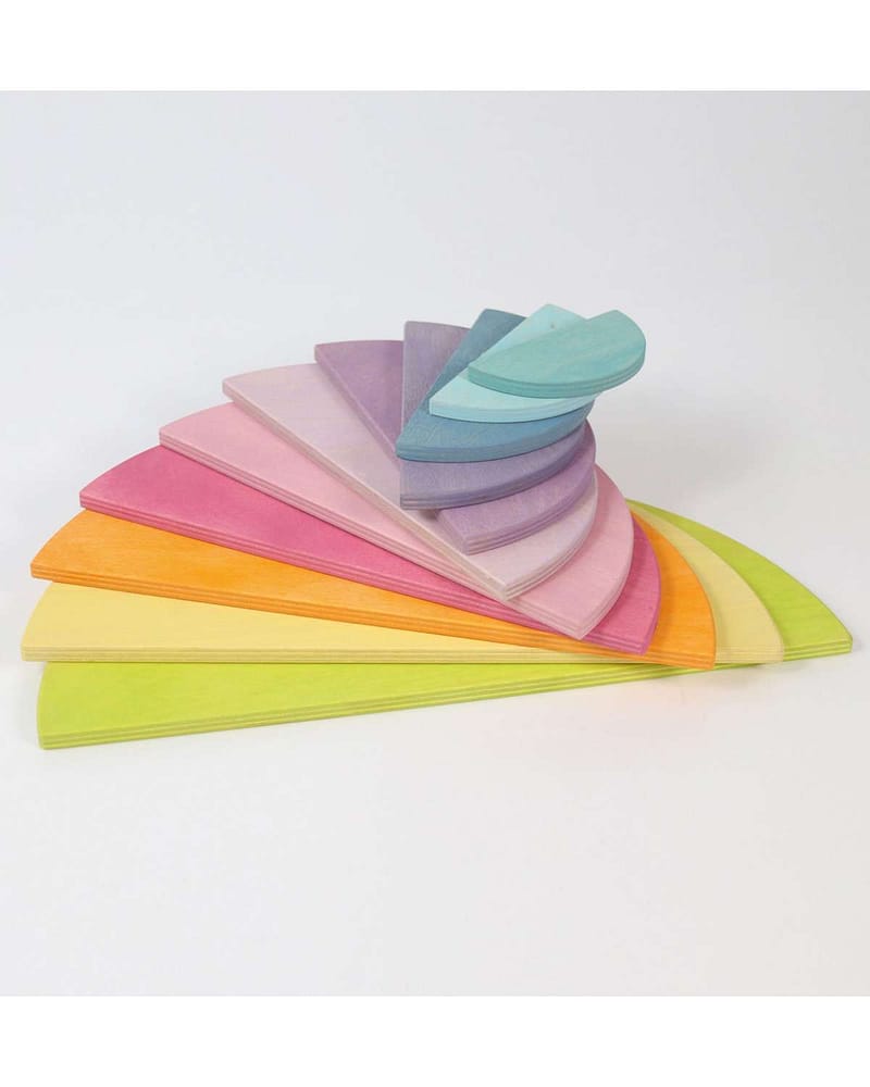 Regnbue Halvsirkel-plater - Stableleke i Tre | Montessori Leker