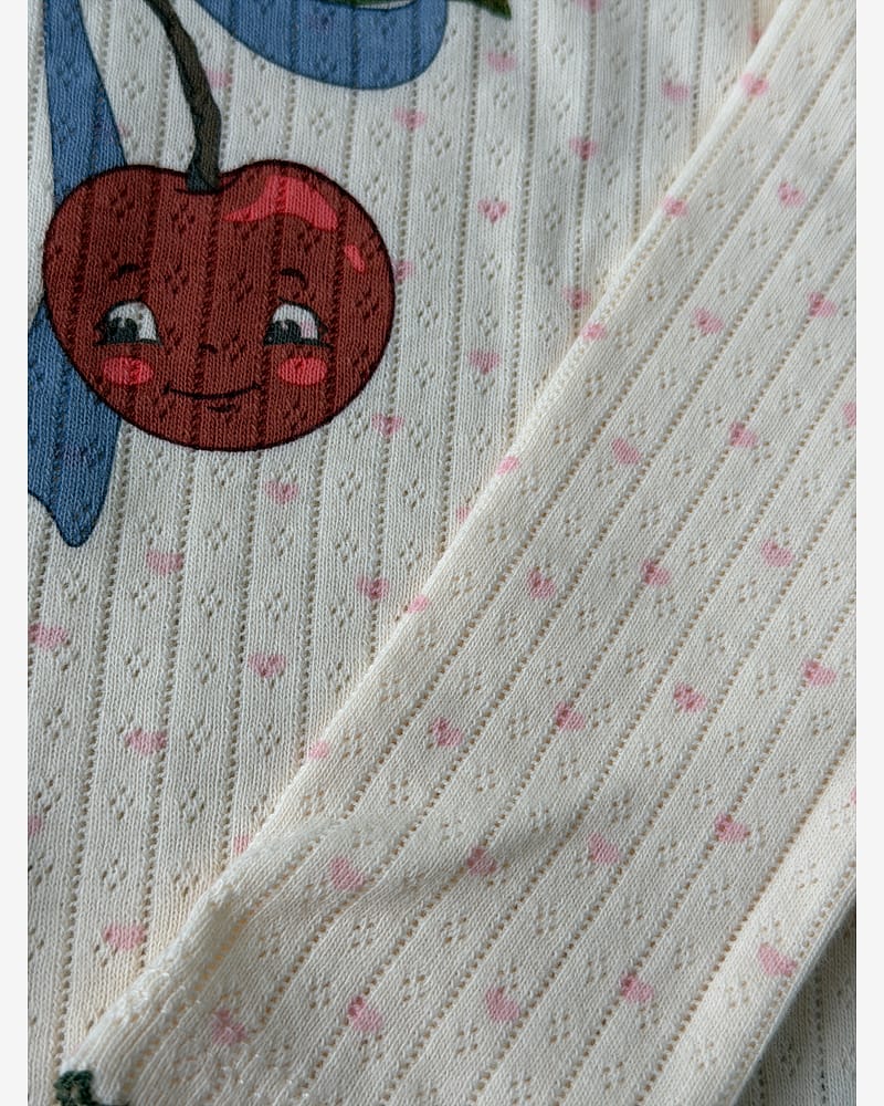 Trøye Langermet -100% Øko Bomull, Pointelle | Minnie Blouse GOTS