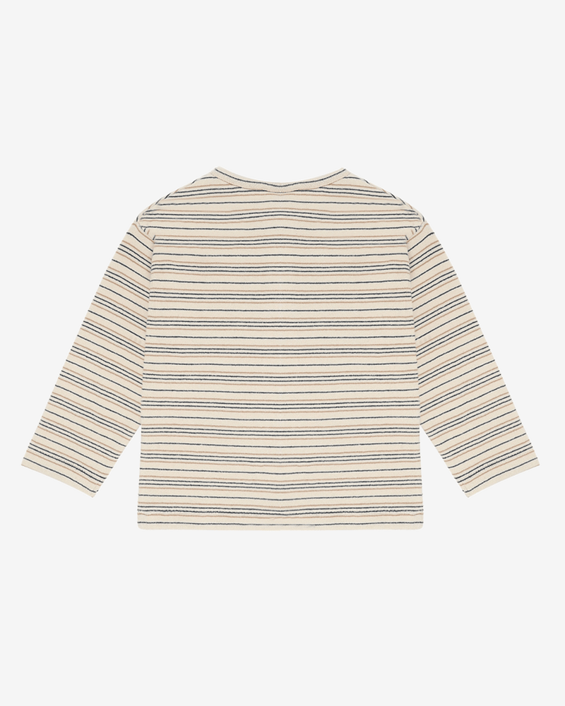 Genser m/ Knappestolpe - Terry Øko Bomull | HCSune Knitted stripe