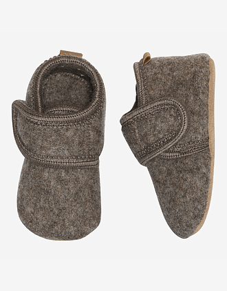 Ulltøfler Barn - 100% Ull, Skinnsåle med Godt Grep | Classic Wool Slippers