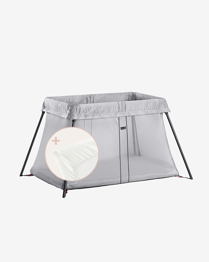 BabyBjörn Reiseseng Baby 0-3år - m/ Madrass, Reisebag og Overtrekkslaken | Travel Crib Light