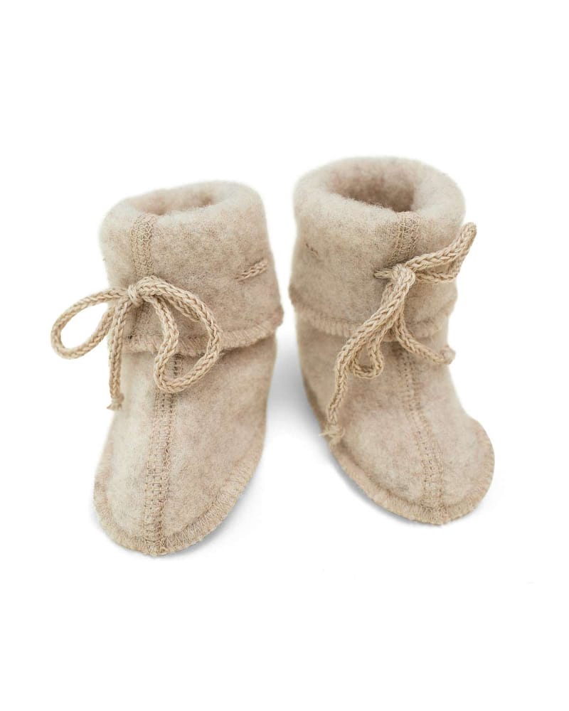 Ulltøfler Baby - Varm Ullfleece 100% Ubehandlet Ull | Baby-Bootees - Onesize (0-12 mnd)