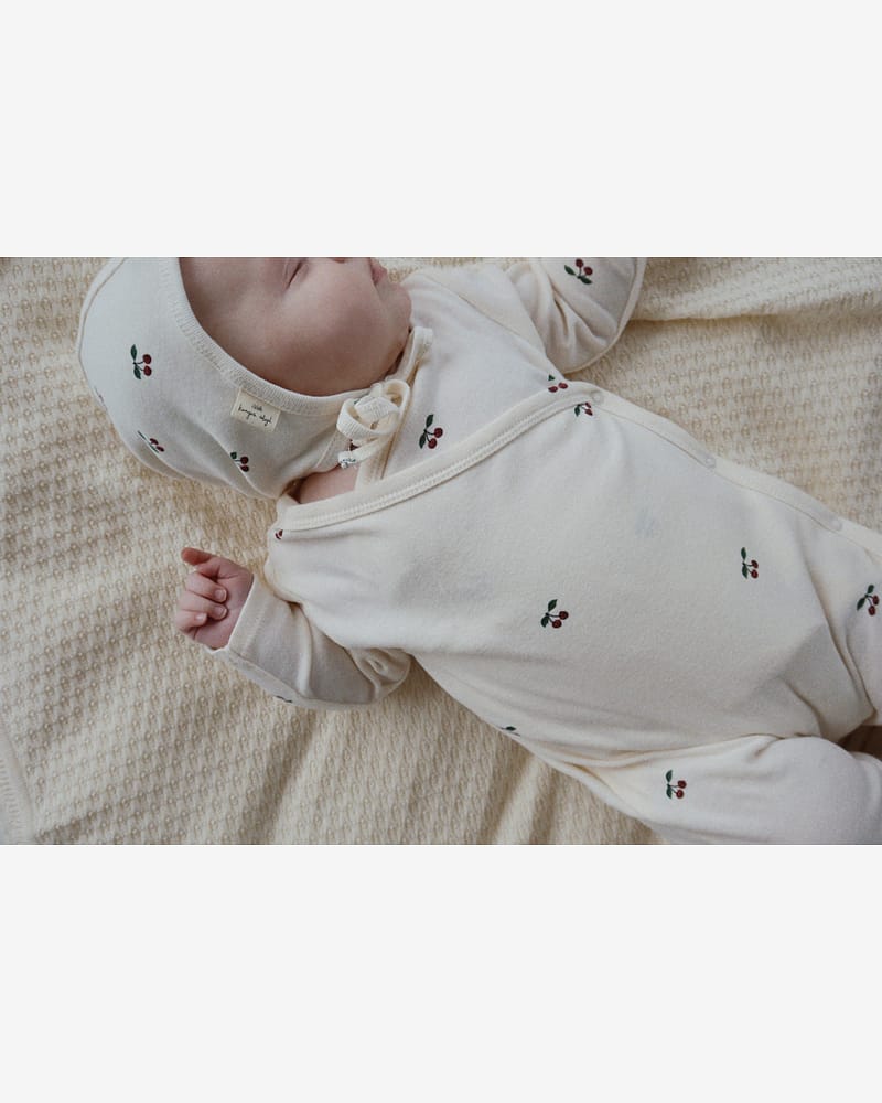 Babylue med knyting - 100% Økologisk Bomull | Baby Helmet GOTS