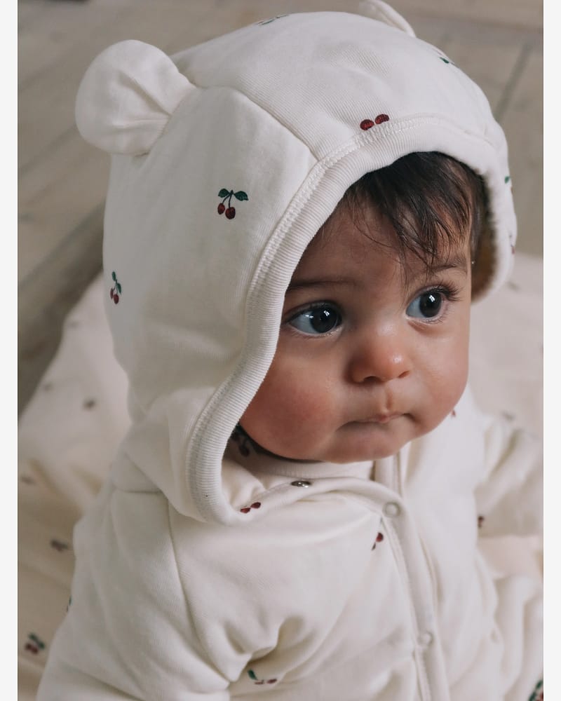 Heldress Baby - 100% Øko Bomull i tykk kvalitet | Newborn Onesie with Hood