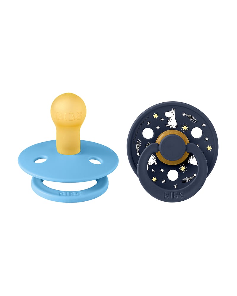 BIBS x Moomin Smokk Colour 2pk - Rund, Naturgummi