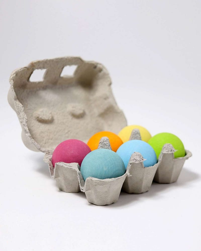 Trekuler 6stk - Til Kulebane m/ Grimms Regnbue | Pastel Balls