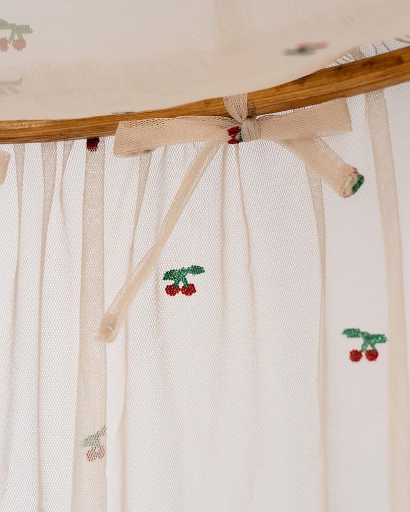 Sengehimmel - 300 cm | Tulle Cherry Glitter