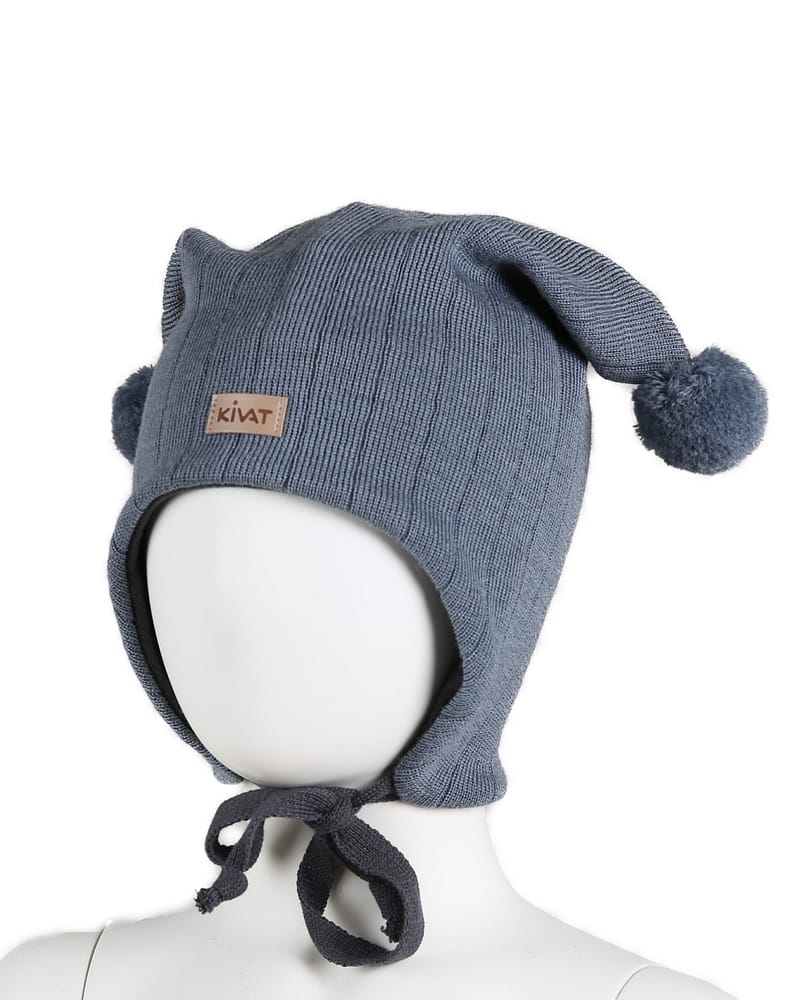 Knytelue Ull m/ Bomullsjersey fôr og Vindstopper | Ubehandlet Ull