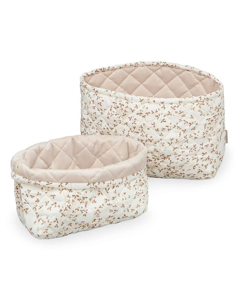 Oppbevaringskurv 2pk - Quilted - Økologisk