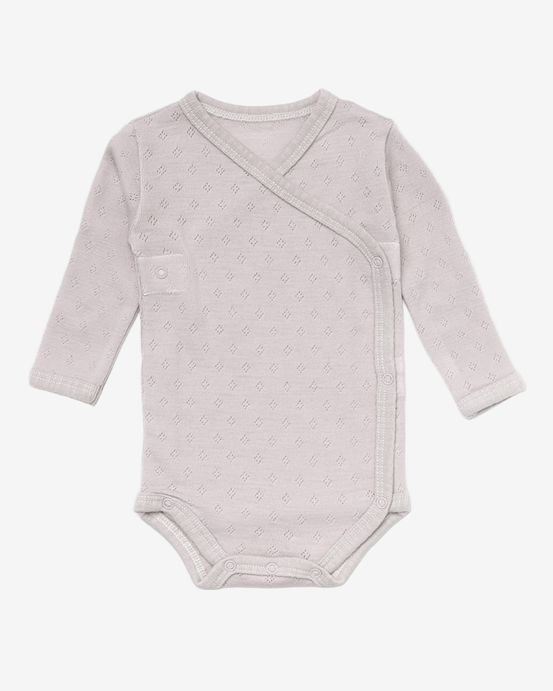 Omslagsbody Ull - 100% Merino, Pointelle | Ullbody Mini