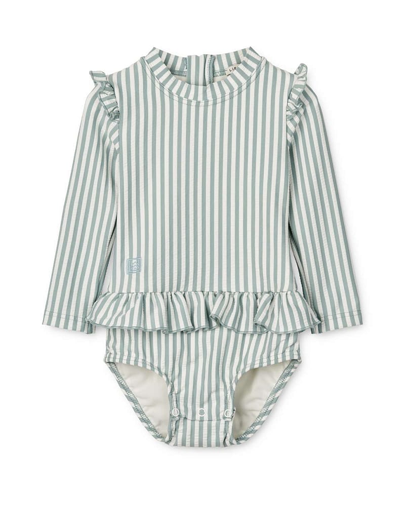 Badedrakt med Armer og Volanger - UV drakt UPF 40+ | Sille