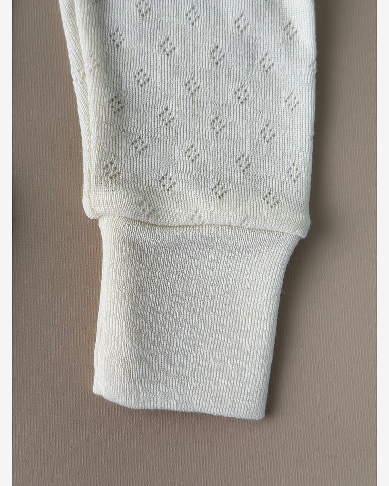 Ullbukse m/ dobbelt liv - 100% Merino, Pointelle | Ullongs