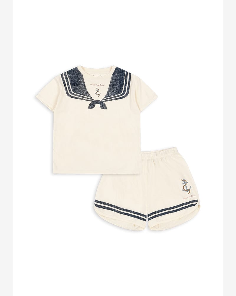 T-Skjorte & Shorts Sett Barn - 100% Øk. Bomull | Famo Set