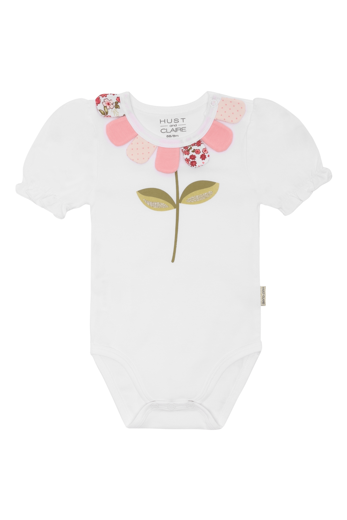 Body Kortermet – 95% Bomull,5% Elastan | HCBritt Petals, Hvit